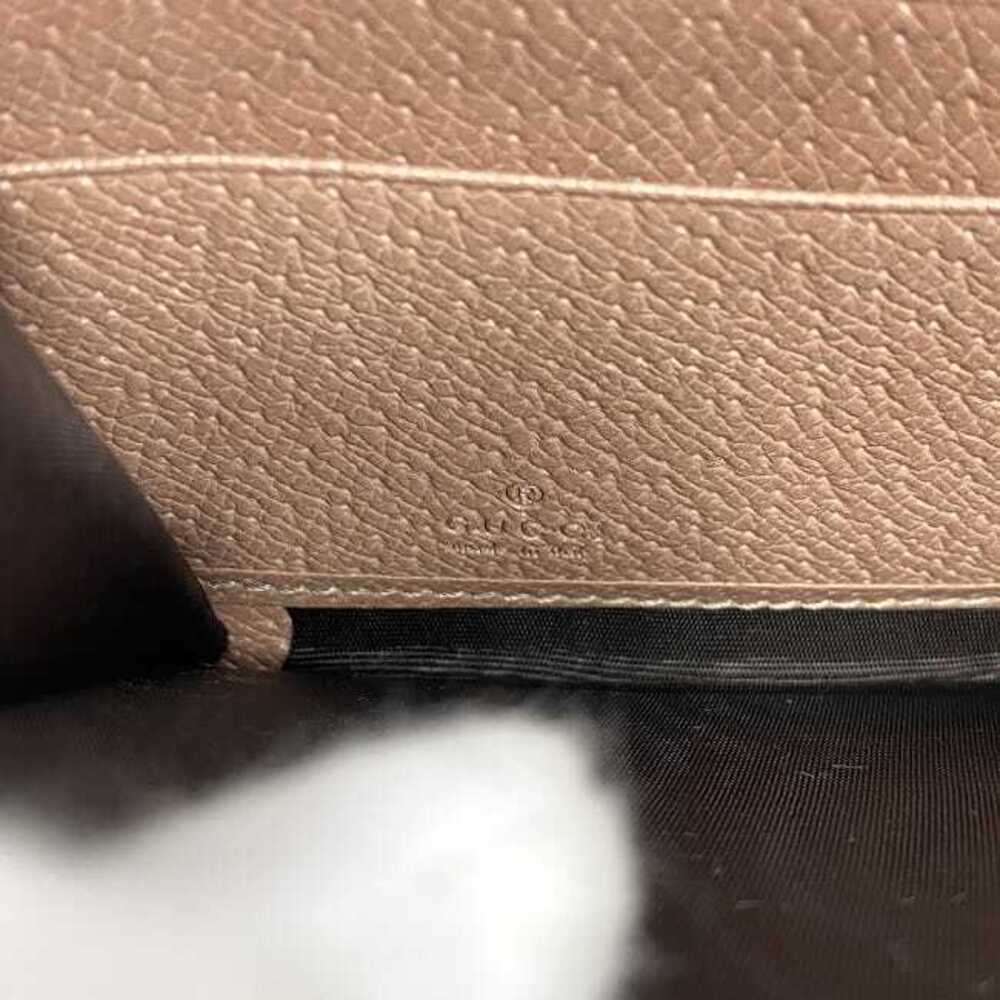 Gucci Round Zipper Long Wallet Beige Brown Pink Interlocking Canvas Leather - Picture 8 of 8